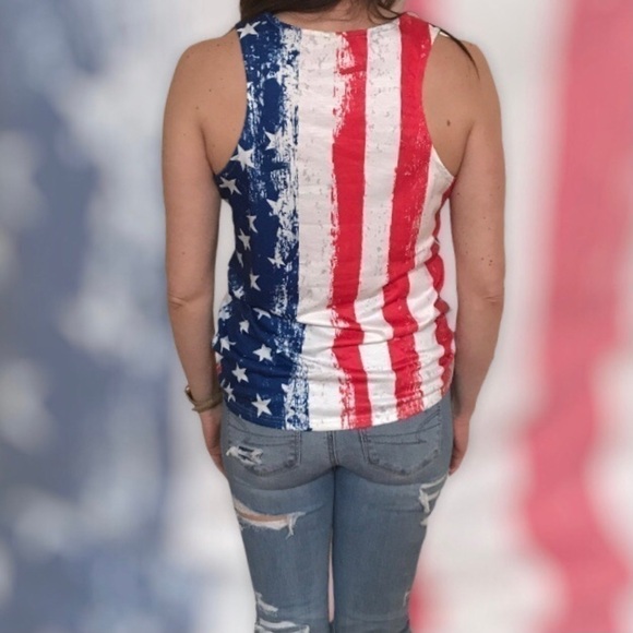 𝅺AMERICAN Flag print Tank Top. Sizes S-XL‎ - Picture 6 of 10